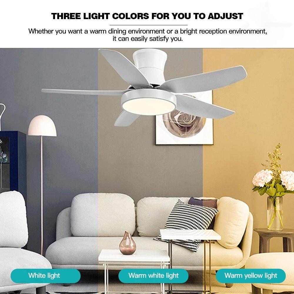 42" 52"  Lamp Frequency Conversion Remote Control Ceiling Fan Light Balcony Fan Ceiling Fan With Light LED Full Spectrum Fan