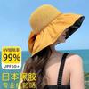 Новая летняя универсальная уличная кепка-панама с большим козырьком, портативная защита от солнца, шляпа от солнца, женская шляпа с бантом