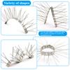 10 Pcs Stainless Steel Bird Spikes Repellent 33 Cm Defender Spikes For Squirrel Birds Pigeons,Repellent Spikes Fence To Defender