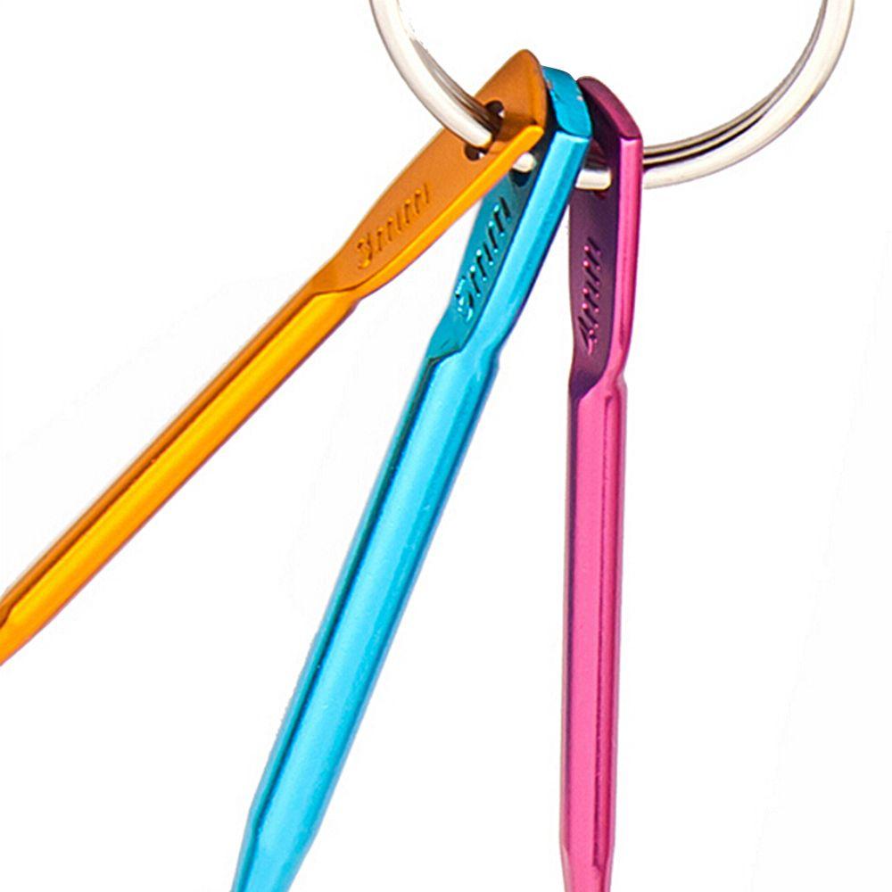 3 размера/набор Новые инструменты для рукоделия Спицы для вязания Брелок Крючки для вязания Алюминий