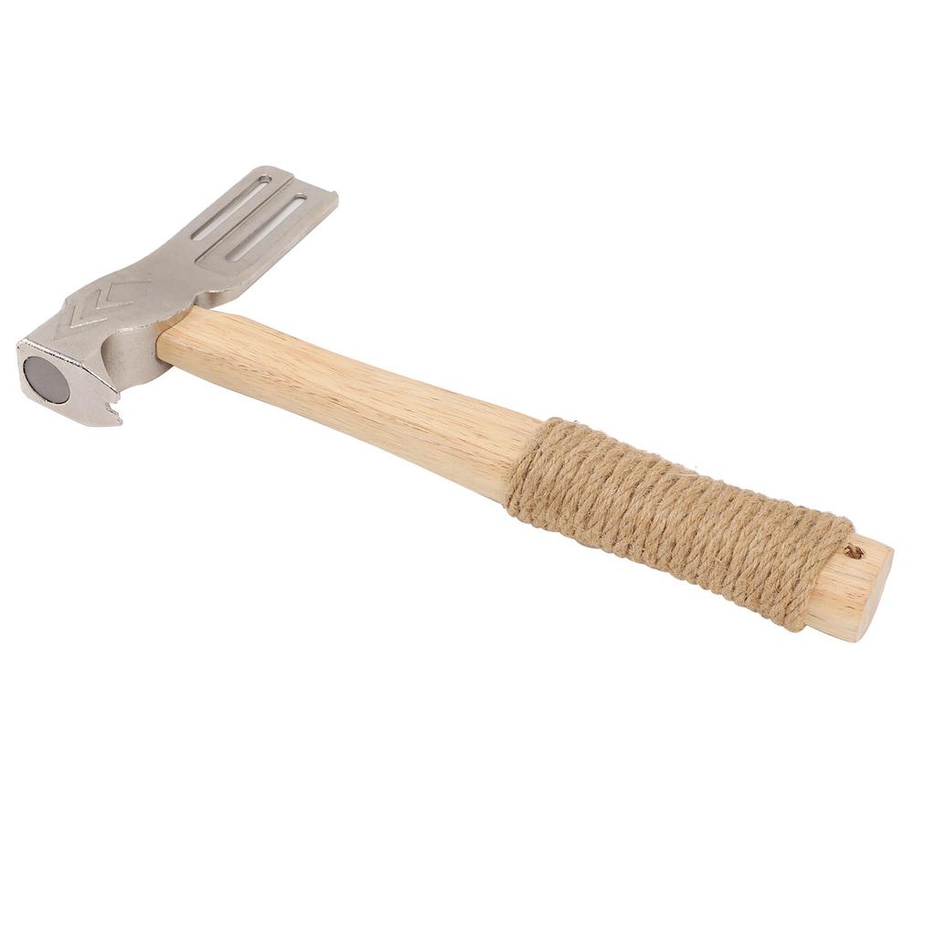 Магнитный кровельный молоток Многофункциональный кровельный топор с магнитным бойком и рукояткой из пеньковой веревки, противоскользящий