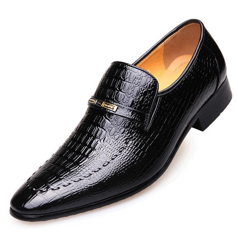Mens Casual Leather Shoes Business Dress Shoes British Style Oxfords Shoes Wedding Shoes Big Size 38-48 Chaussure Homme Cuir