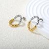 Fashionable Stainless Steel Love Heart Butterfly Earrings For Girls, Cute Jewelry INS Design, Versatile Punk Irregular Earrings