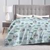 Cute Koala Animal Pattern Blanket Soft Flannel Comfortable Lightweight Suitable for Children Sofa Bedroom Living Room