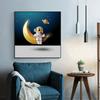Космонавт, космическое пространство, холст, живопись, постеры и принты, современные мультяшные настенные художественные картины для дома, декор для детской комнаты
