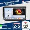 Srnubi 2 Din Автомагнитола Carplay Android Auto для Peugeot 208 2008 2012-2018 GPS Навигация Мультимедийный Плеер DSP UIS7865 Bluetooth 5.4 Поддержка
