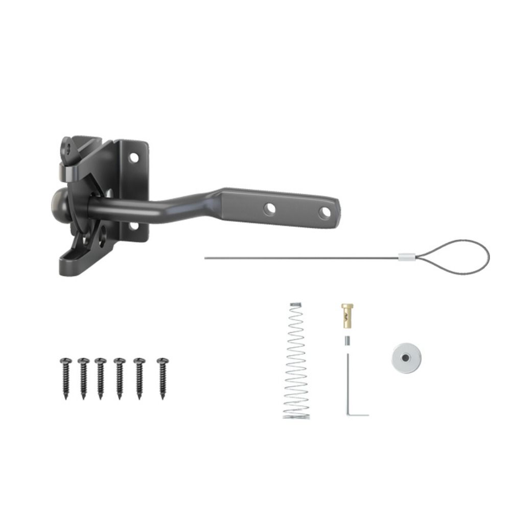 Carbon Steel Self Locking Gate Steel Spring Cable Garden Gate Fastener Outdoor Use