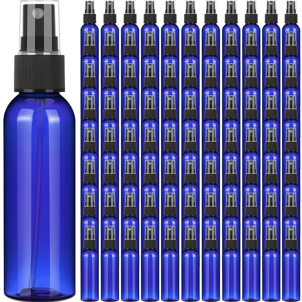 50PCS 20/30/50/60/100ml Empty Blue Spray Refillable Bottles Fine Mist Plastic Containers for Alcohol Disinfectant Wholesale