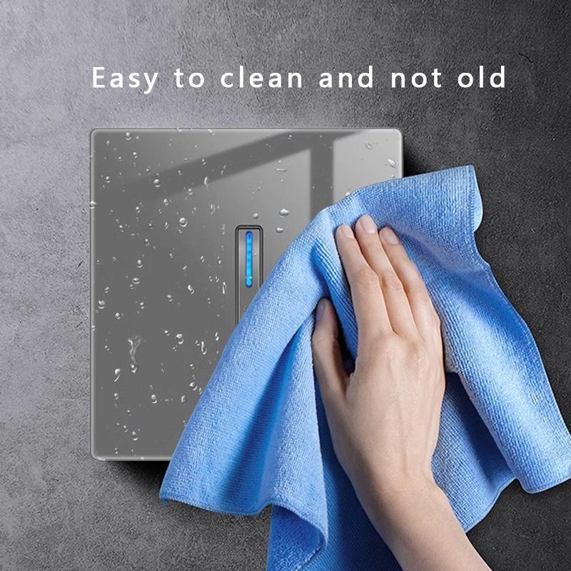 Настенный выключатель света Панель светодиодных индикаторов UK EU FR Универсальная электрическая розетка USB Фортепианные клавиши Самовосстанавливающиеся настенные выключатели Телевизор Компьютер