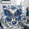 puppy vintage butterfly Print Flannel Blanket,High quality Comfortable for All Seasons,Home Decor,Warmth and Comfort,Perfect for Christmas Gifts