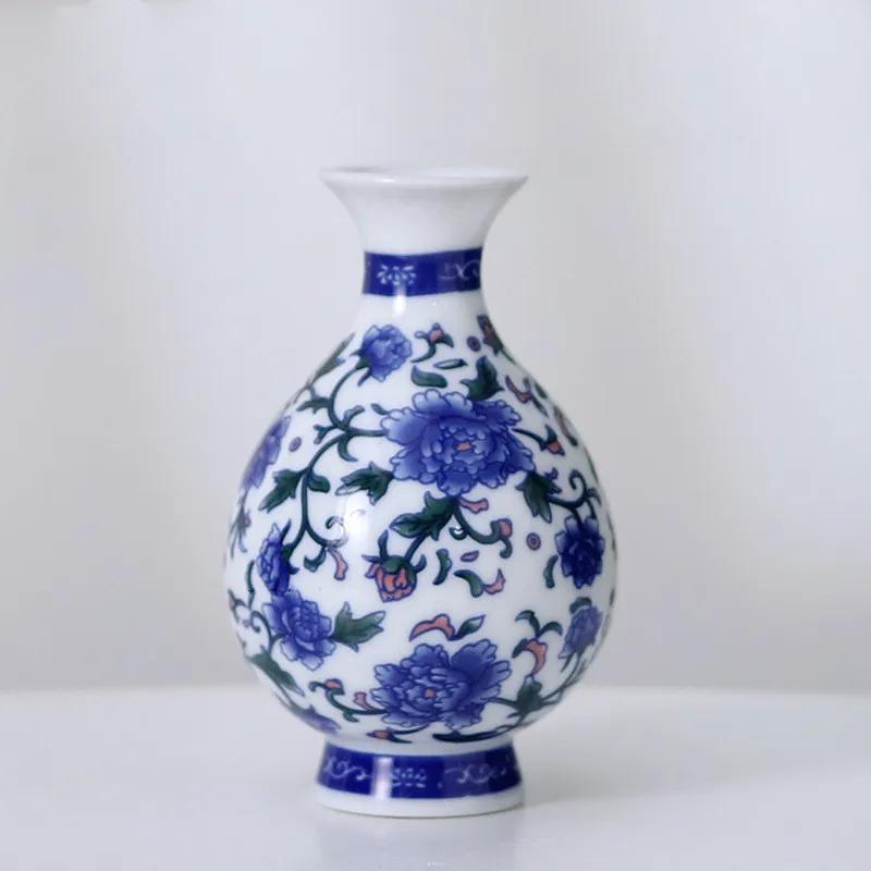 DXUIALOI китайская антикварная мини-аппликация маленькая ваза керамические изделия гостиная настольная гидропонная ваза украшение дома