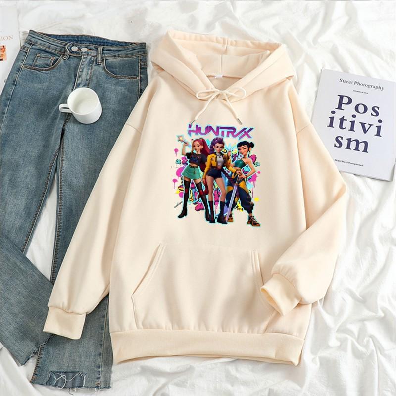 Printed Hoodie Loose Fit Unisex Casual Sweatshirt Teens Youth