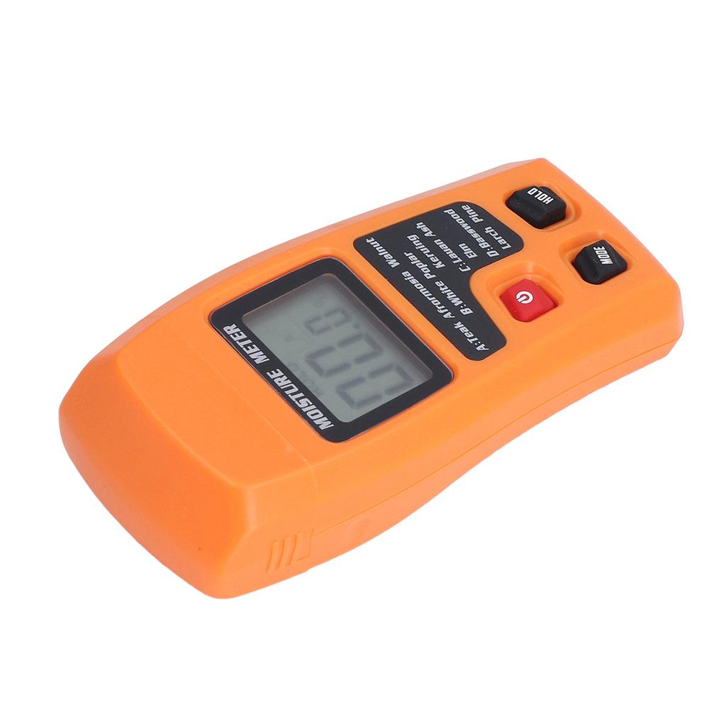 Wood Moisture Meter High Accuracy 4 Modes Orange Moisture Detector for Medicinal Building Materials