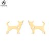Cute Stainless Steel Heart Dog Earring for Women Cartoon Animal Ear Jewelry Girls Student Lovely Pup Earrings Gifts Accessories