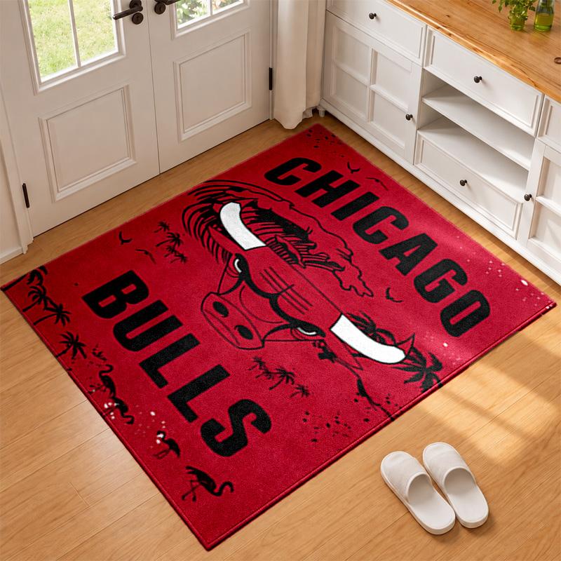 Коврик для входной двери Chicago Bulls для гостиной или спальни Защитный коврик под стул Офисное украшение Рождественский подарок Подарок на день рождения