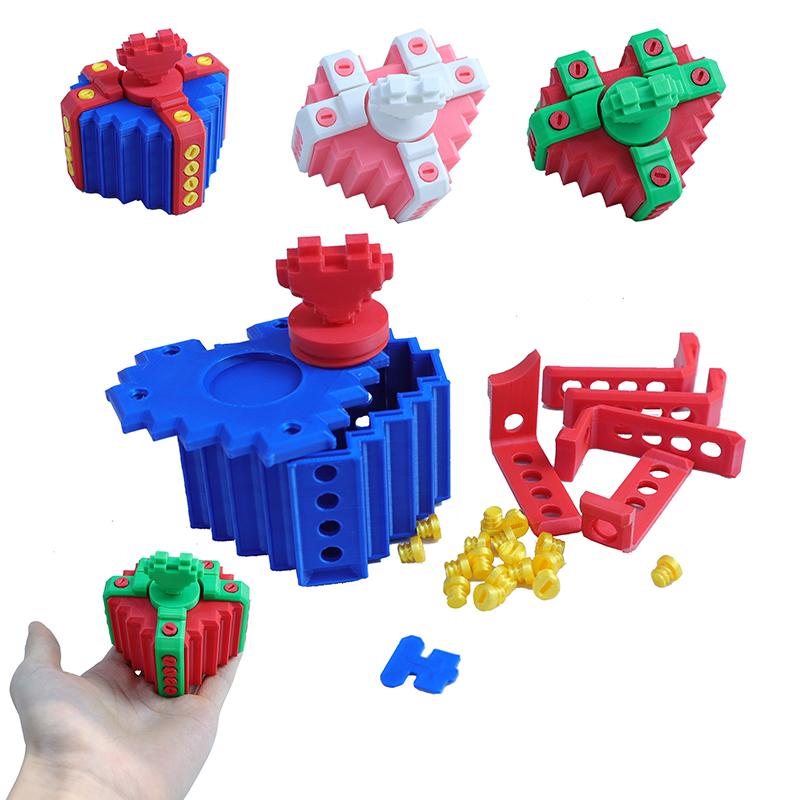 3D 1 шт. Печатная подарочная коробка на День святого Валентина Раздражающая коробка-сердце Подарок, превращающий любовь в веселое и сложное приключение