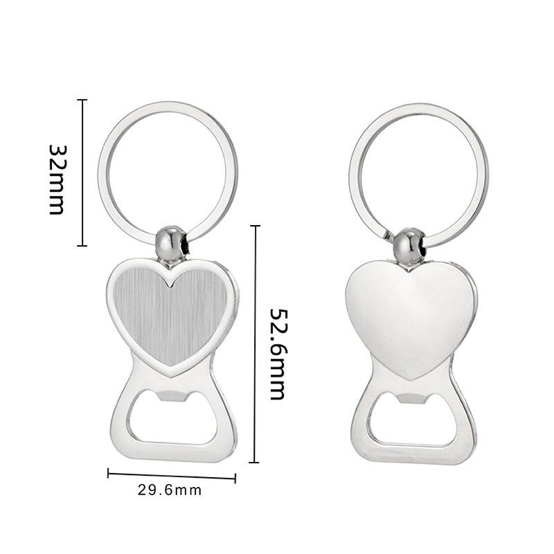 Creative Custom Laser Logo Name Keyring Practical Printing Activity Bar Ad Key Ring Chain Metal Beer Bottle Opener Keychain Gift
