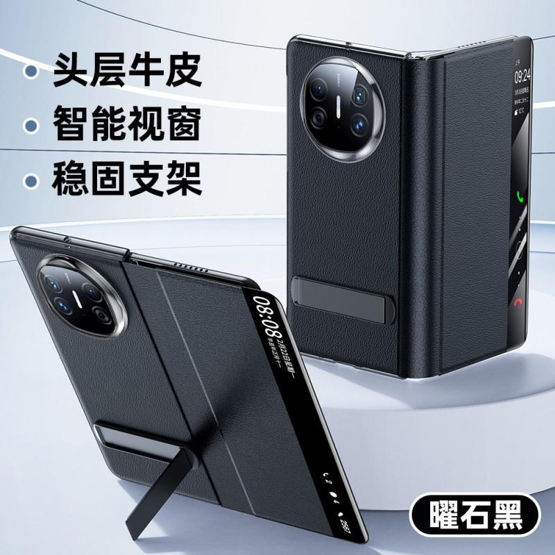 Premium Genuine Leather Flip Case Mate X6 X5 X3 With Magnetic Stand Smart Window Scratch Resistant