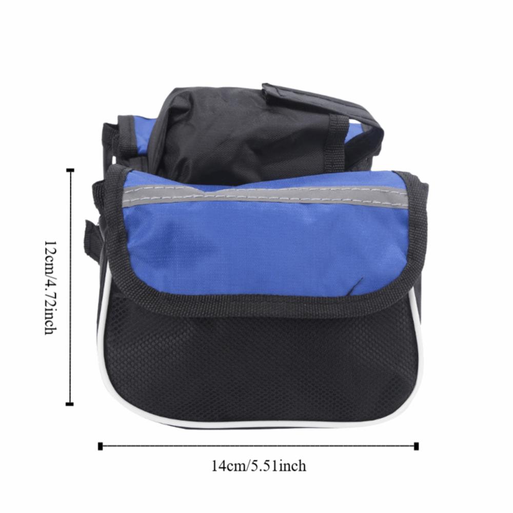 2PCS Hanging Bicycle Front Beam Bag 600D Oxford cloth Bike Frame Bag Mountain Biking
