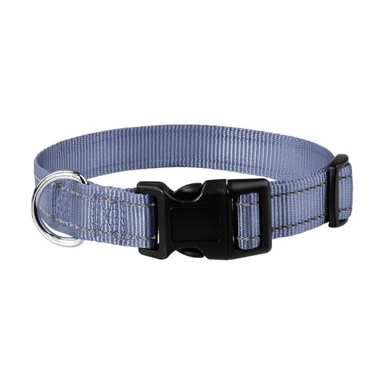 Светоотражающий ошейник для собак Нейлоновый ошейник для собак с металлическим D-кольцом Регулируемая посадка Безопасный ошейник для собак для маленьких, больших, средних собак Ночная прогулка