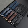 ONEДля часов Omega Constellation Manhattan Series Ремешок для часов Коровья кожа Крокодиловый узор Силиконовая резина Снизу Часовой ремешок Observatory MN