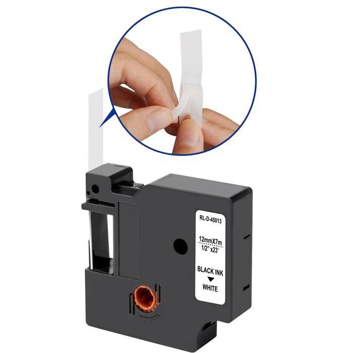 Lot de 6 Etiquettes Blanc/Transparent/Bleu/Jaune/Rouge/Vert compatible Dymo LabelManager LabelPoint - Ruban 12mm x 7m Phonillico®