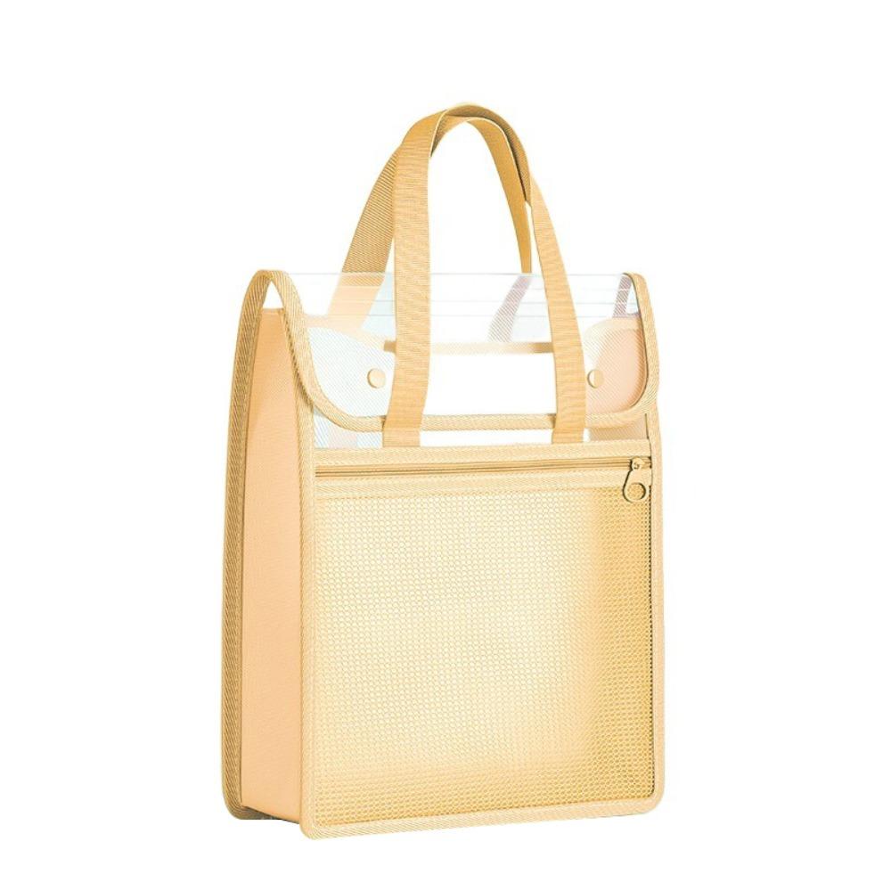 Transparent File Storage Bag PP Transparent File Bag Transparent Handheld Folder  Student Exam