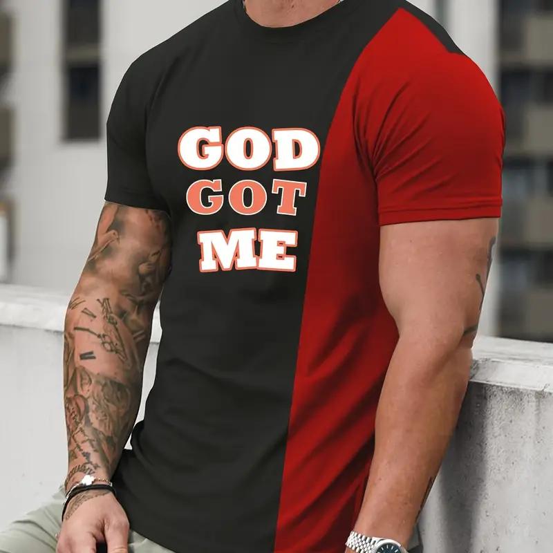 Мужская футболка с буквенным принтом и 3D-принтом Футболки повседневные с круглым вырезом и коротким рукавом Футболки свободного покроя Мужская одежда Топы Уличная одежда