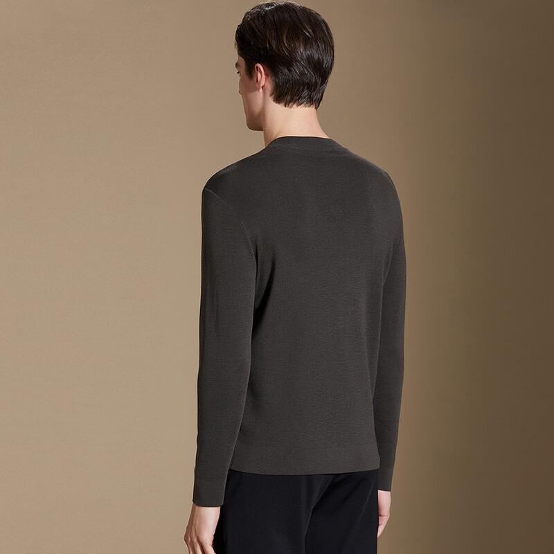 Antonio Men's Machine Washable 100% Wool Half-Turtleneck Sweater