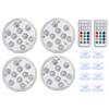 4Pcs IP68 LED Pool Light 16 Colors RGB Underwater Lamp 21?Key RF Remote Control with Suction Cups