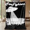 Soft Flannel Blanket Lightweight Cozy Bedroom Living Room CoverFoo Fighters