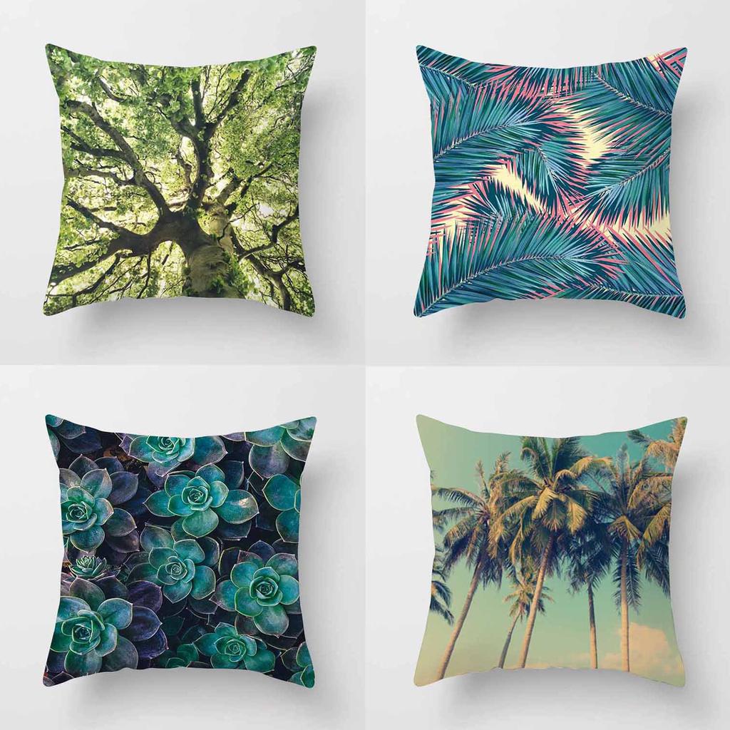 Модный чехол для подушки из полиэстера с тропическим растением, чехол для подушки из ткани для офиса и дивана, чехол для подушки из полиэстера для дома
