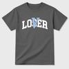 Графическая футболка Varsity Loser Lover. Графическая футболка от бренда уличной одежды. 5s Ретро Белый Металлик