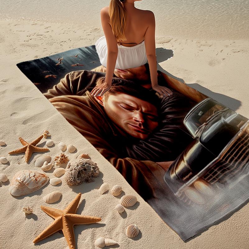 Natural Brother Beach Towel, Super Soft Microfiber, Gift for Her/Him, Birthday, for Pool, Beach, Travel, Home Decor Fan gifts