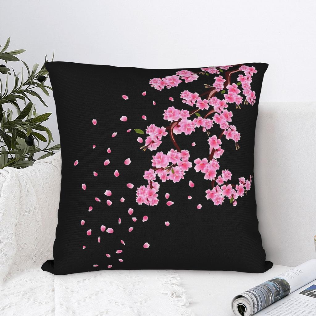 Pink Sakura Cherry Blossom Pillow Case Novelty Pillow Cover Comfy Pillowcases For Living Room Sofa