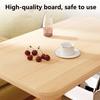 Sofa Table 360 Degree Swivel Solid Wood Legs Easy Assembly Side 2 Tier Open Shelf Small Tea Cabinet