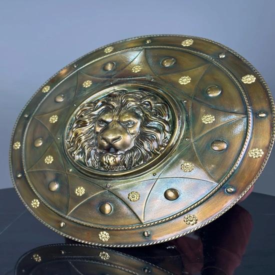 60.96 Cm Lion Face Shield Crusader Knight Round Shield Medieval Knight Armor Steel Shield Battle Knight Best Gift