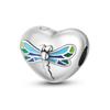 925 Sterling Silver Pink Blue Butterfly Dragonfly Charms Beads For Women Fit Original Bracelet Diy Jewelry Marking Girl
