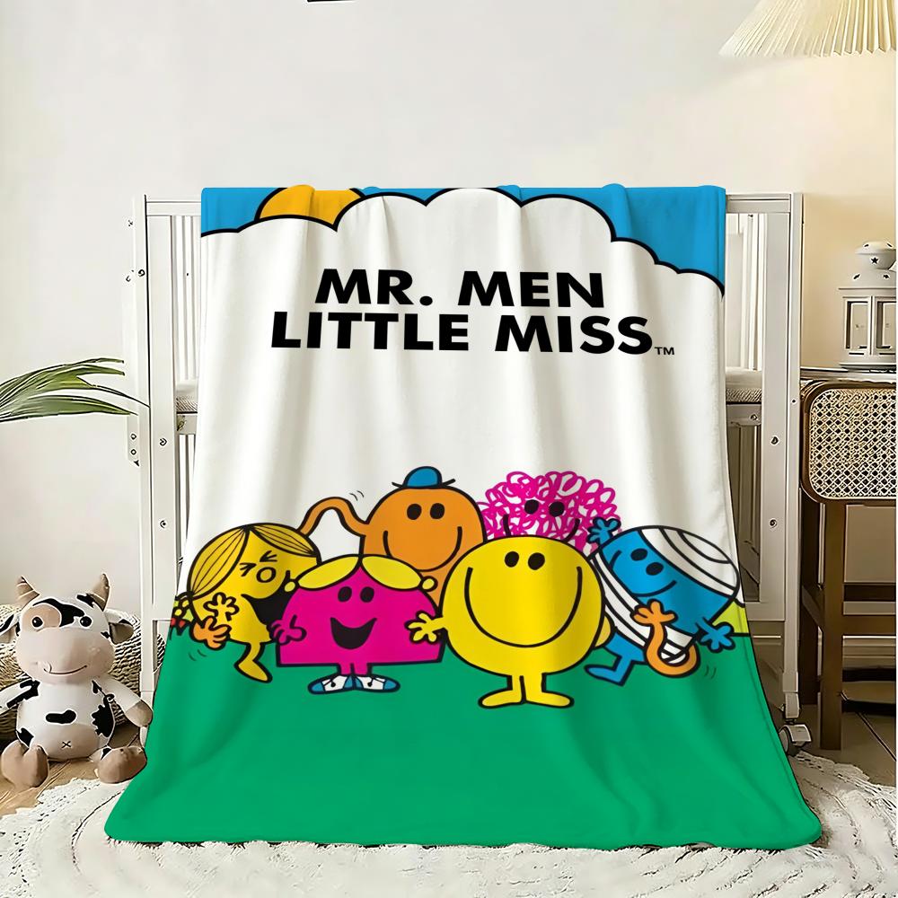 Плед Mr M-Men Little M-Miss, мягкий фланелевый плед, легкий дышащий летний плед для сна, для дома, путешествий, уютный декор