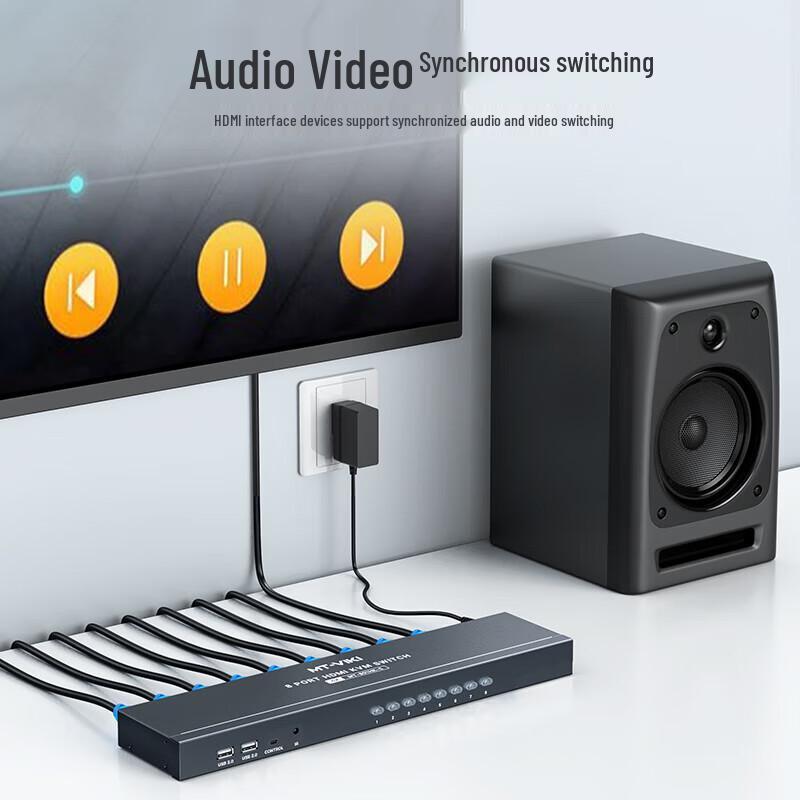 8-портовый HDMI KVM-переключатель MT-Viki