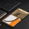 Elegant Cowhide Cigarette Case - 20-Piece Capacity, Men's Fashionable Moisture-Proof & Pressure-Proof Storage Box.