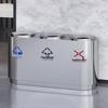 Квадратное мусорное ведро из нержавеющей стали MX-T19 с пепельницей