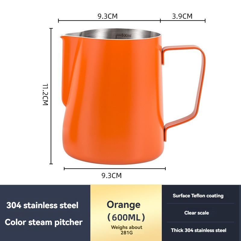 Stainless Steel Milk Frothing Pitcher Thickened Latte Art Cup for Barista Coffee Barware Home Coffee Tools Food-Grade Milk Frothing Cup for Cafes