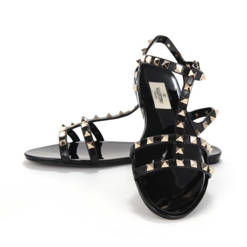 Сандалии на плоской подошве Valentino Rockstud 6w2s0h38 Pvs 0no