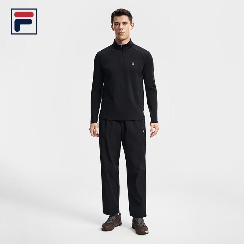Fila Мужская футболка с длинным рукавом для тенниса на молнии четверть с флисовой подкладкой