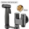 G1/2 Wall Mounted Shower Handheld Hand Bidet Faucet Bath Tap Hand Sprayer Shower Head Angle Valve Bracket Double Outlet