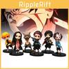 6pcs Demon Slayer Character Pvc Toy Model Desktop Decor Child Gift Christmas