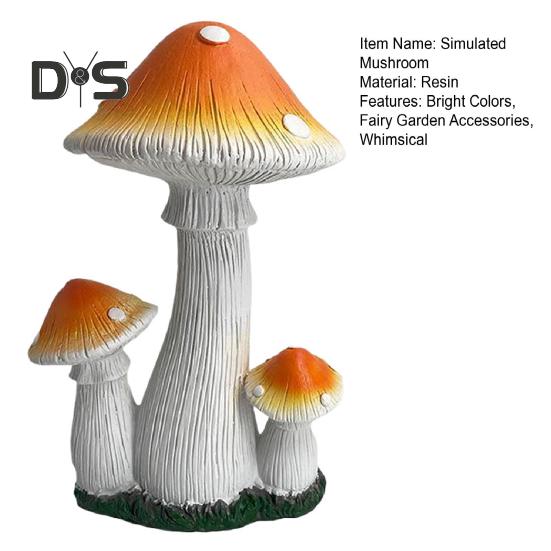 Имитация гриба, садовая статуэтка, смоляной гриб, украшение, сказочные садовые аксессуары, гриб для внутреннего и наружного декора