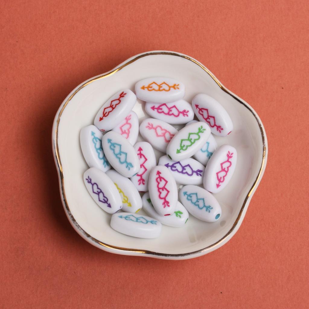 Товары для вечеринок 10 шт. бисерные аксессуары одна стрела через сердце модный брелок браслет ожерелье ручная работа своими руками изготовление ювелирных изделий свободные бусины