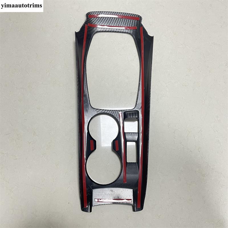 Central Control Gear Shift Water Cup Panel Cover Trim For Peugeot 208 / 2008 - 2025 ABS Carbon Fiber Accessories Interior